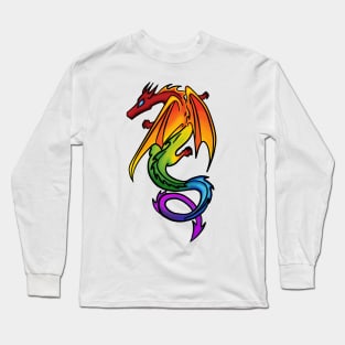 Rainbow LGBT Pride Dragon Long Sleeve T-Shirt